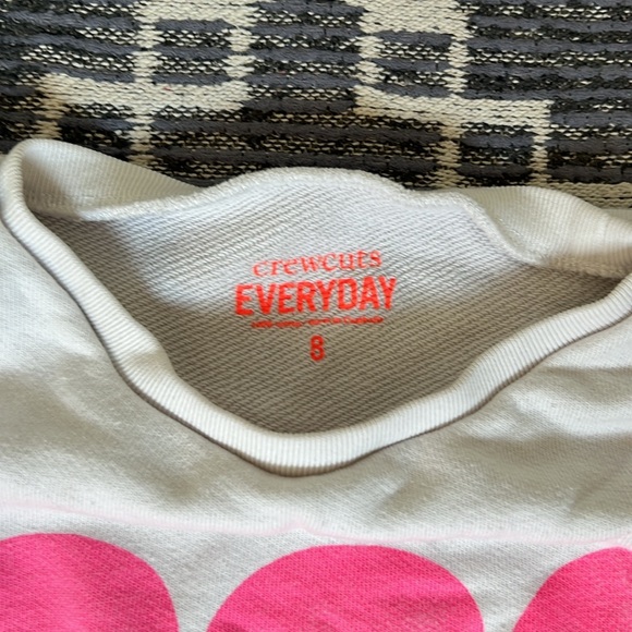 Crewcuts Terry Cotton Crewneck Sweatshirt Hot Pink Gold Graphic - Picture 2 of 5